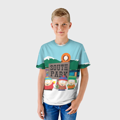 Детская 3D футболка с принтом ЮЖНЫЙ ПАРК | SOUTH PARK (Z), фото на моделе #1