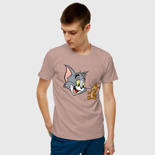 Мужская футболка с принтом Tom&Jerry, фото на моделе #1