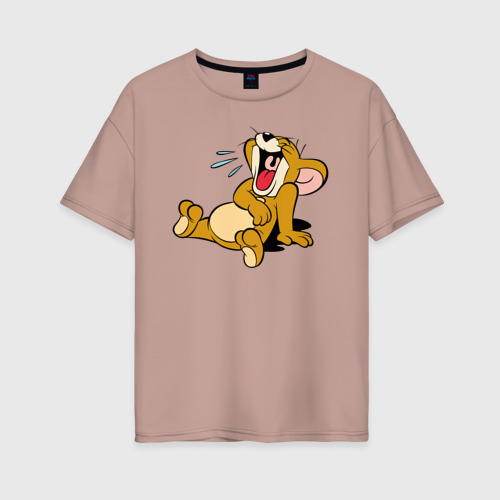 Женская футболка oversize с принтом Happy Jerry, вид спереди #2