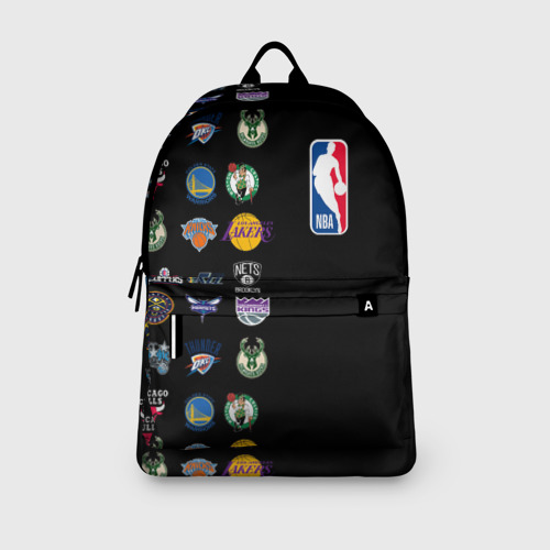 Рюкзак 3D с принтом NBA (Team Logos 2), вид сбоку #3
