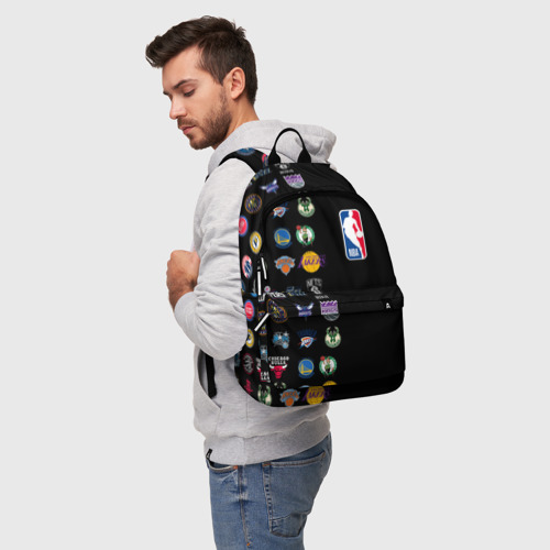 Рюкзак 3D с принтом NBA (Team Logos 2), фото на моделе #1