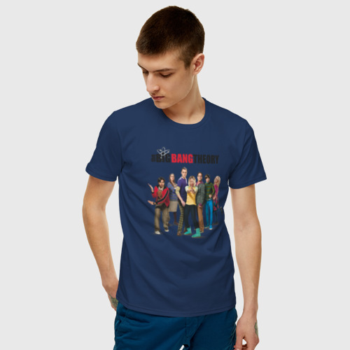 Мужская футболка с принтом Heroes of the Big Bang Theory, фото на моделе #1