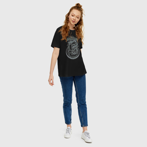 Женская футболка oversize с принтом Гарри Поттер, вид сбоку #3