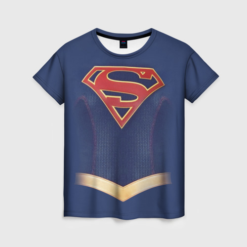 Женская 3D футболка с принтом Supergirl, вид спереди #2