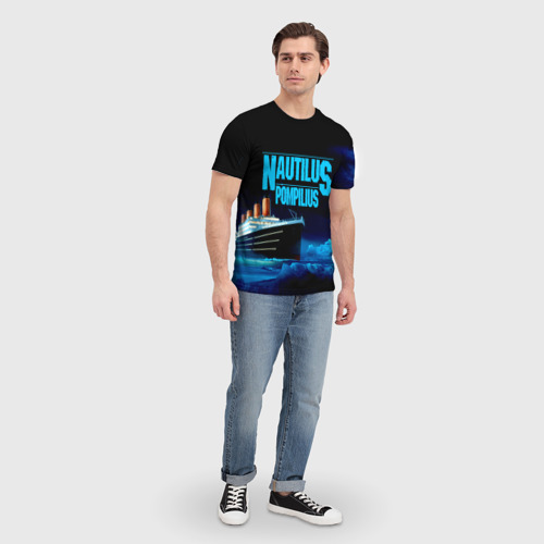 Мужская 3D футболка с принтом Nautilus Pompilius, вид сбоку #3