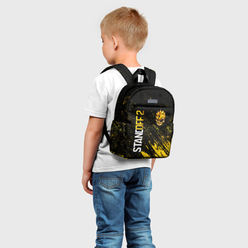 Детский рюкзак 3D с принтом STANDOFF 2 GOLD SKULL, фото на моделе #1