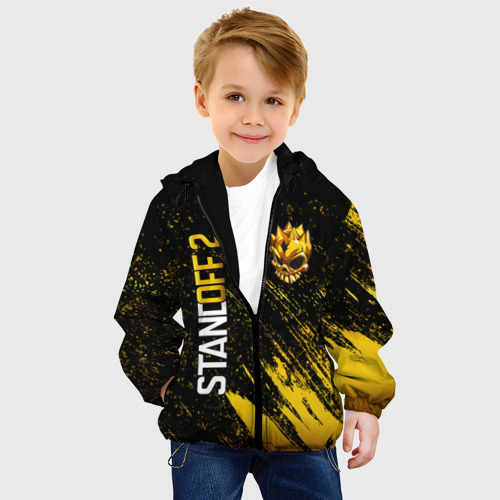 Детская 3D куртка с принтом STANDOFF 2 GOLD SKULL, фото на моделе #1
