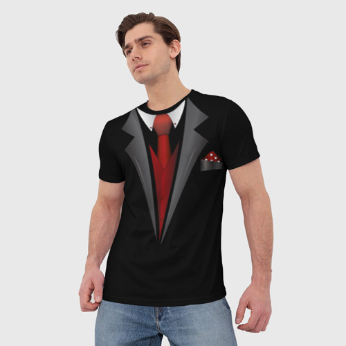 Мужская 3D футболка с принтом Жених (Z), фото на моделе #1