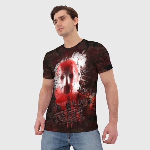 Мужская 3D футболка с принтом Friday The 13th, фото на моделе #1