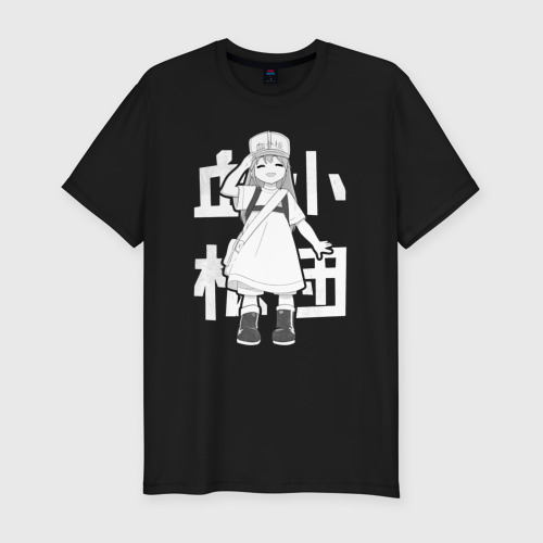 Мужская футболка премиум с принтом Клетки за работой Тромбоцит, вид спереди #2