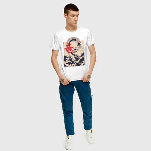 Мужская футболка с принтом Морской дракон, вид сбоку #3