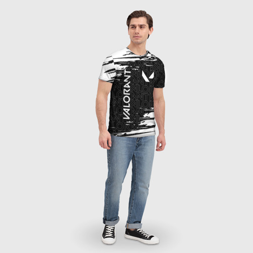 Мужская 3D футболка с принтом VALORANT / ВАЛОРАНТ, фото #4