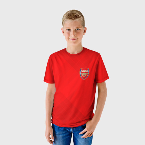 Детская 3D футболка с принтом ARSENAL, фото на моделе #1