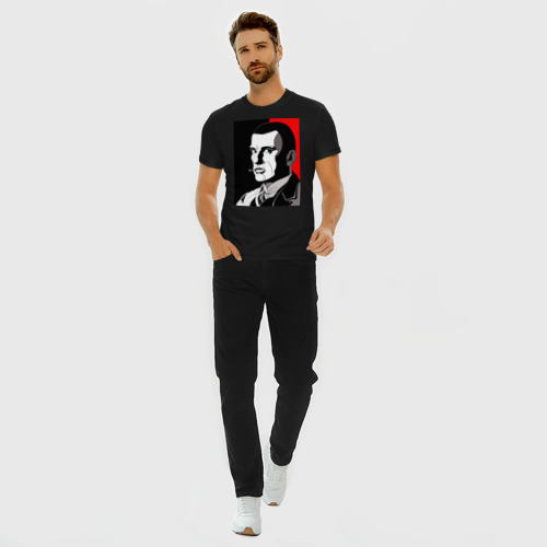 Мужская футболка премиум с принтом Владимир Маяковский, вид сбоку #3