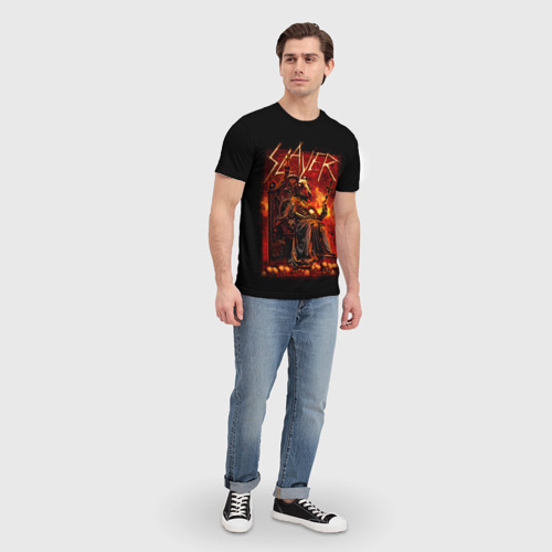 Мужская 3D футболка с принтом Slayer, фото #4