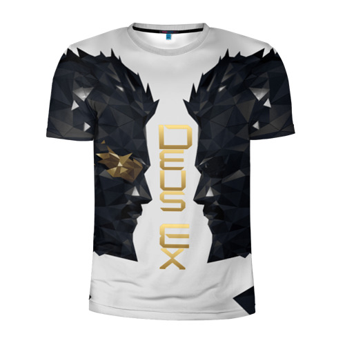 Мужская футболка 3D спортивная с принтом Deus Ex, вид спереди #2