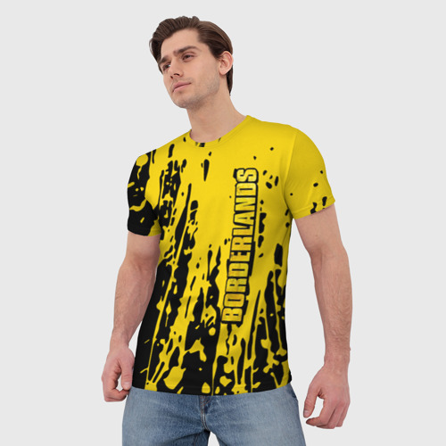 Мужская 3D футболка с принтом Borderlands, вид сбоку #3