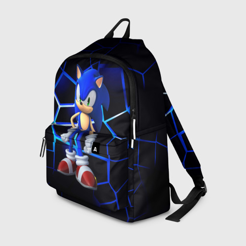 Рюкзак 3D с принтом Sonic, вид спереди #2
