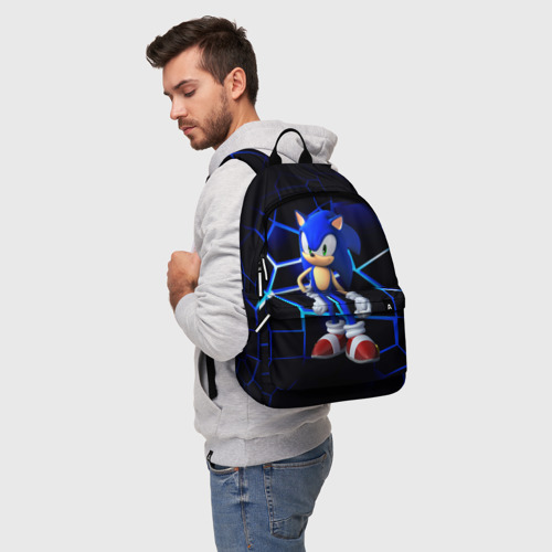 Рюкзак 3D с принтом Sonic, фото на моделе #1