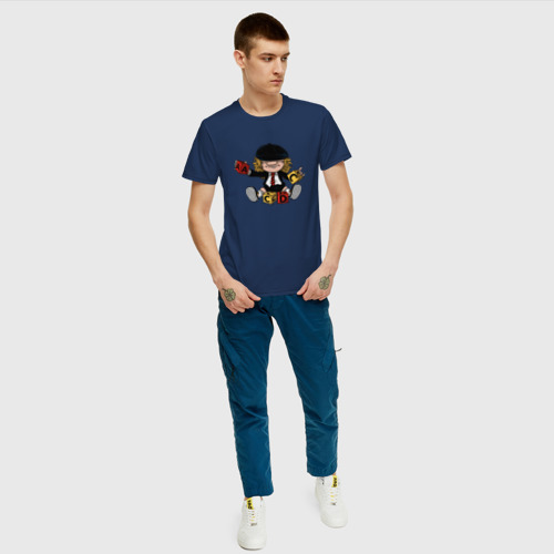 Мужская футболка с принтом AC DC Ангус Янг, вид сбоку #3