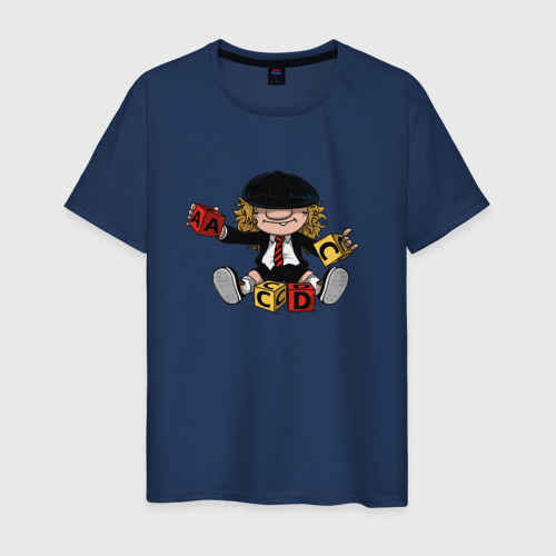 Мужская футболка с принтом AC DC Ангус Янг, вид спереди #2