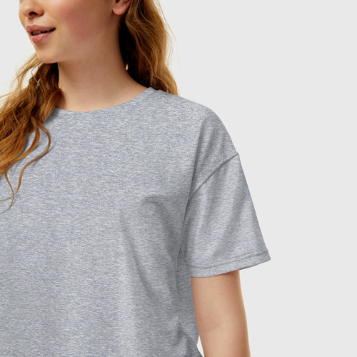 Женская футболка oversize с принтом Хомяк, фото на моделе #1