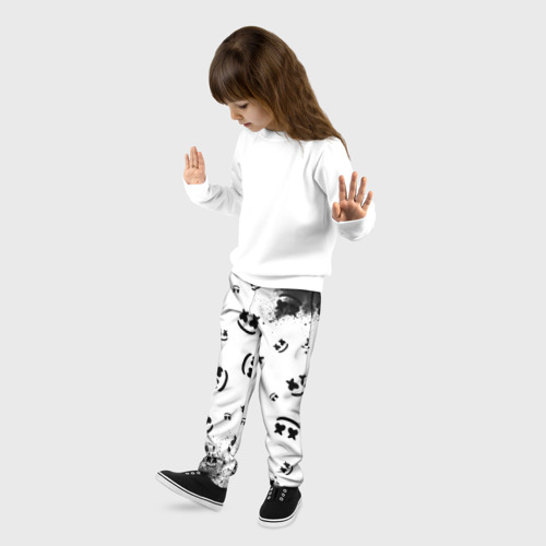 Детские брюки 3D с принтом MARSHMELLO / МАРШМЕЛЛОУ, фото на моделе #1