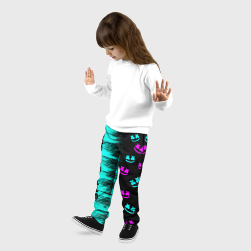 Детские брюки 3D с принтом Marshmello, фото на моделе #1