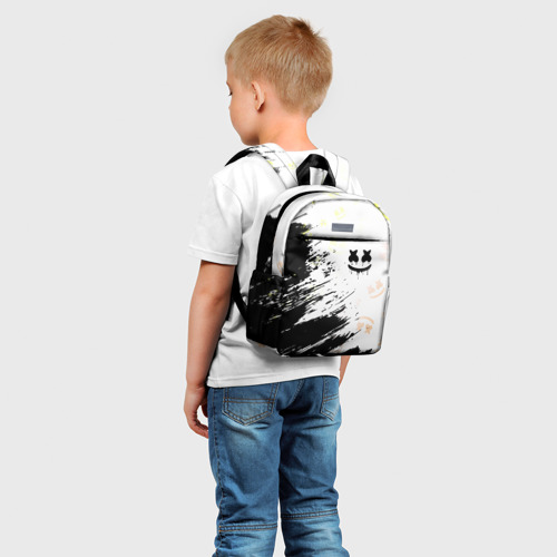 Детский рюкзак 3D с принтом MARSHMELLO / МАРШМЕЛЛОУ, фото на моделе #1