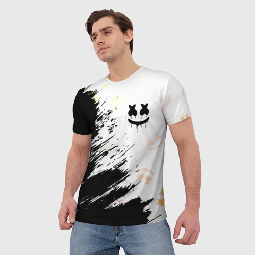 Мужская 3D футболка с принтом MARSHMELLO / МАРШМЕЛЛОУ, фото на моделе #1