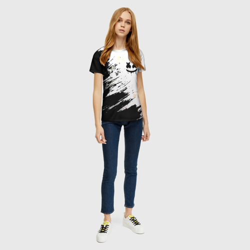 Женская 3D футболка с принтом MARSHMELLO / МАРШМЕЛЛОУ, вид сбоку #3
