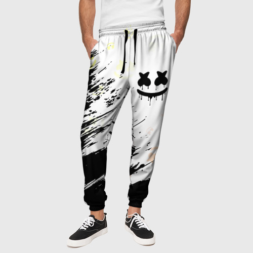Мужские брюки 3D с принтом MARSHMELLO / МАРШМЕЛЛОУ, вид сбоку #3