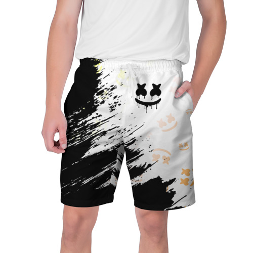 Мужские шорты 3D с принтом MARSHMELLO / МАРШМЕЛЛОУ, вид спереди #2