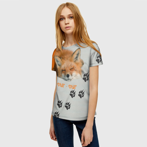 Женская 3D футболка с принтом Фыр-Фыр, фото на моделе #1