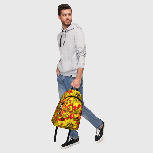 Рюкзак 3D с принтом Хохлома, фото #5