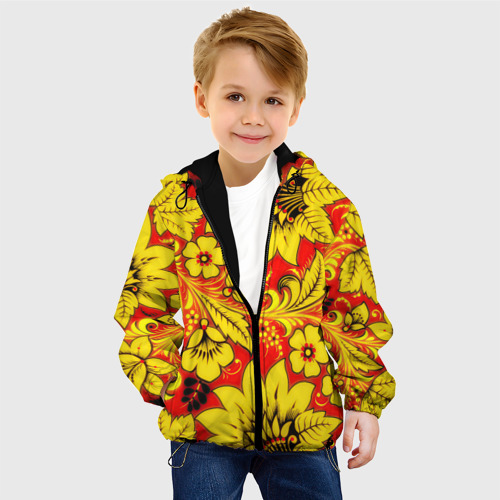 Детская 3D куртка с принтом Хохлома, фото на моделе #1