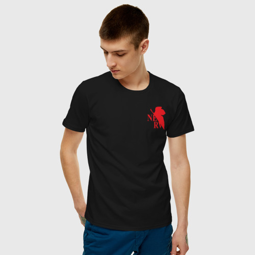 Мужская футболка с принтом НЕРВ лого, фото на моделе #1