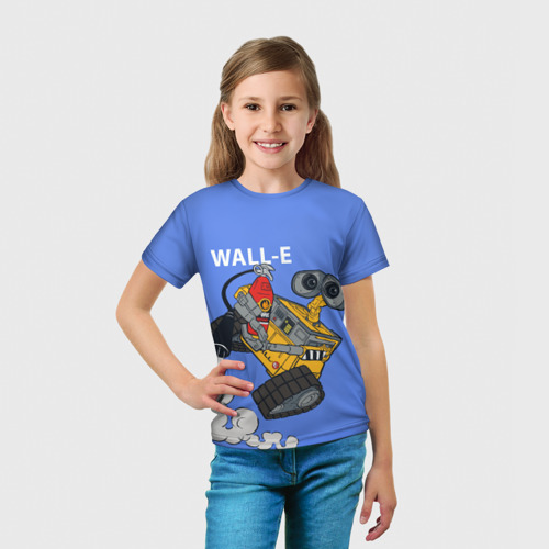 Детская 3D футболка с принтом WALL-E, вид сбоку #3