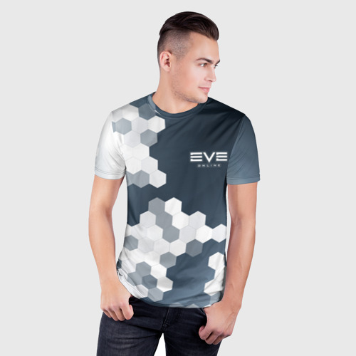 Мужская футболка 3D спортивная с принтом EVE ONLINE / ИВ ОНЛАЙН, фото на моделе #1