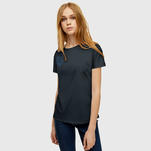 Женская 3D футболка с принтом Стич (спина), фото на моделе #1