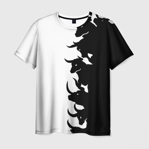Мужская 3D футболка с принтом Символ 2021 | Год Быка, вид спереди #2