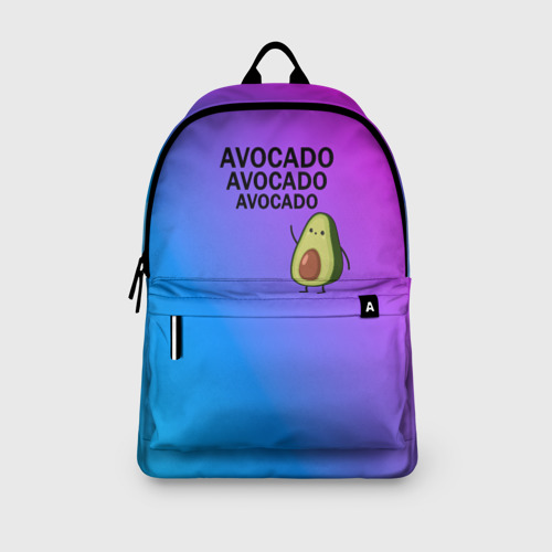 Рюкзак 3D с принтом Авокадо, вид сбоку #3