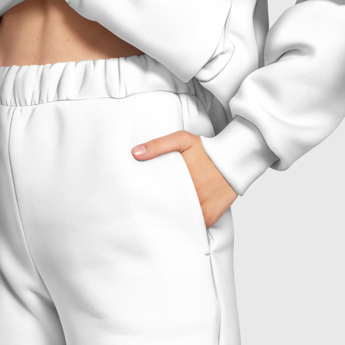 Женский костюм Oversize с принтом Friends Лого с гирляндой, вид сбоку #3