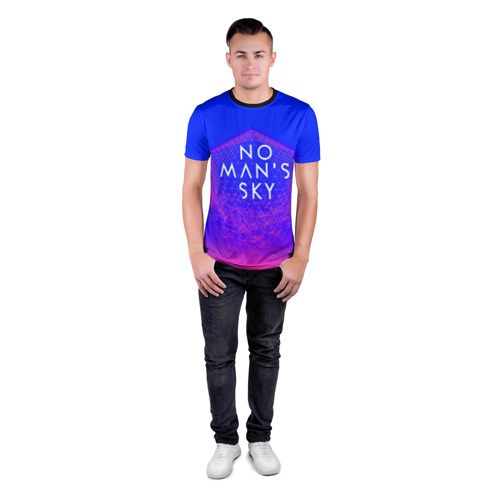 Мужская футболка 3D спортивная с принтом NO MAN'S SKY, вид сбоку #3