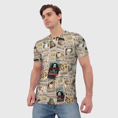 Мужская 3D футболка с принтом Ван пис, фото на моделе #1