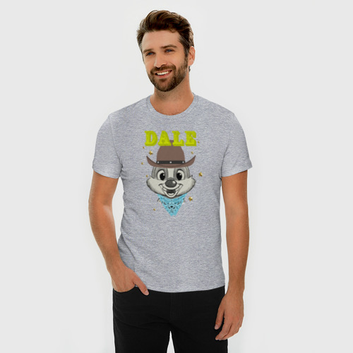Мужская футболка премиум с принтом DALE, фото на моделе #1
