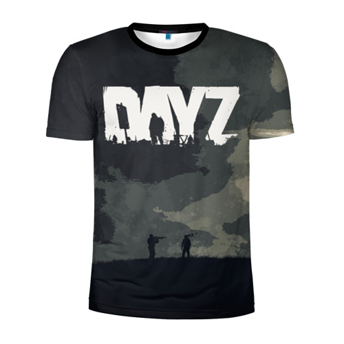 Мужская футболка 3D спортивная с принтом DayZ | Headshot, вид спереди #2