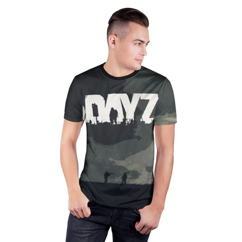Мужская футболка 3D спортивная с принтом DayZ | Headshot, фото на моделе #1