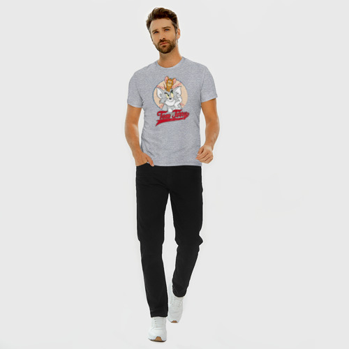 Мужская футболка премиум с принтом Tom and Jerry, вид сбоку #3