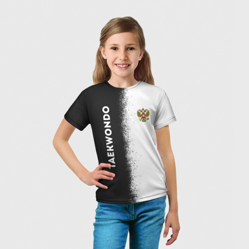 Детская 3D футболка с принтом Тхэквондо | Taekwondo, вид сбоку #3